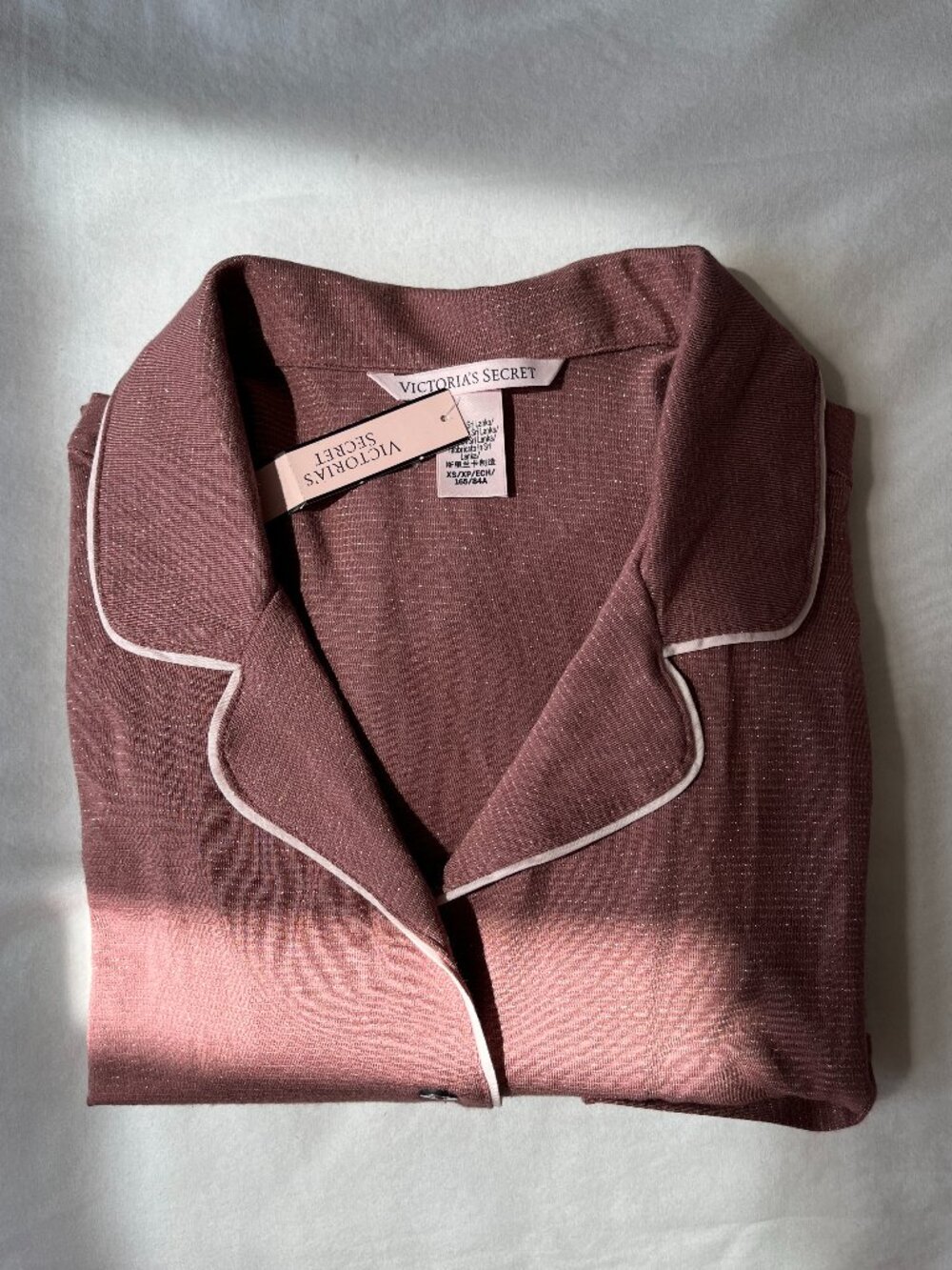 Victoria’s Secret Modal Short Pajama Set in Vintage Rose Lurex Stripe NWT